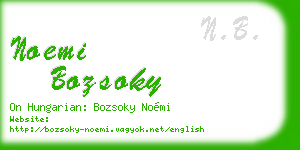 noemi bozsoky business card